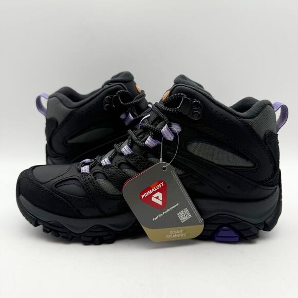 Merrell Womens Moab 3 Thermo Mid Winter Boot US 7 M Black Leather Waterproof NIB - Picture 8 of 13